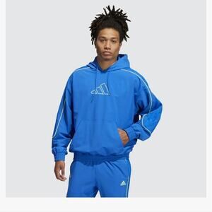 Adidas NWT Hard Cut Hoodie In Glory Blue James Harden Pullover Size Large